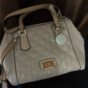 Vintage GUESS Tan Quilted Satchel Bag